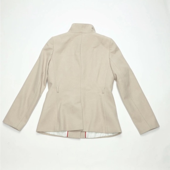 Banana Republic Womens Sz S Beige Wool Blend Coat Jacket Single Vent - Picture 2 of 9